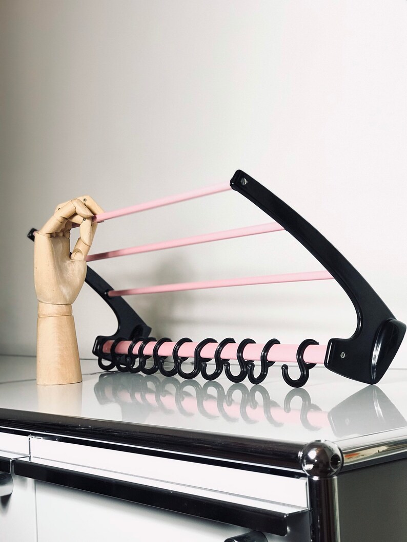 Mid Century Black/pink Coat Rack Hat Rack Wardrobe Home Etsy