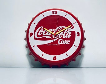 80s Pop Art Wall Clock, Coca Cola Clock, 80s  Quartz Wall Clock, Retro 80s Round Wall Clock, Modern Wall Clock,