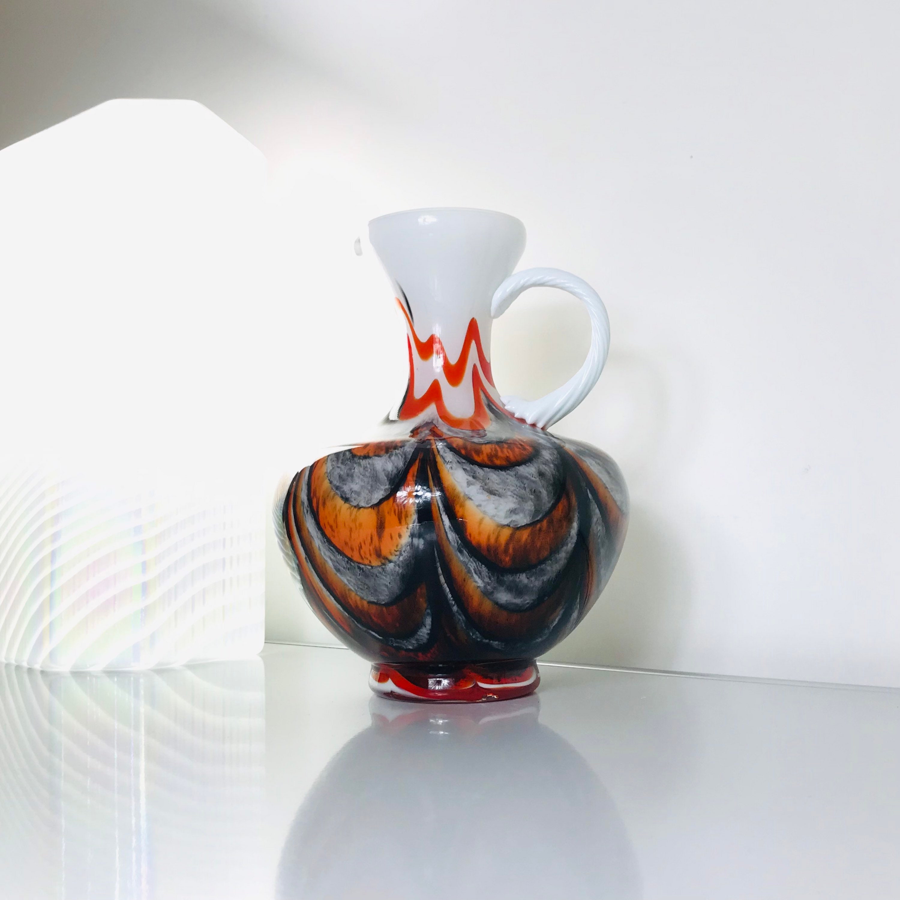 Opaline Florence Pop Art Vase, 1970s by Carlo Moretti.