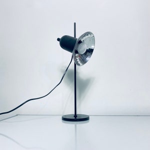 1980s Desk Lamp, Black Table Lamp, Minimalist Table Lamp.