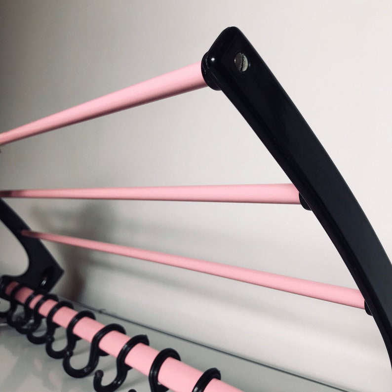 Mid Century Black/pink Coat Rack Hat Rack Wardrobe Home Etsy