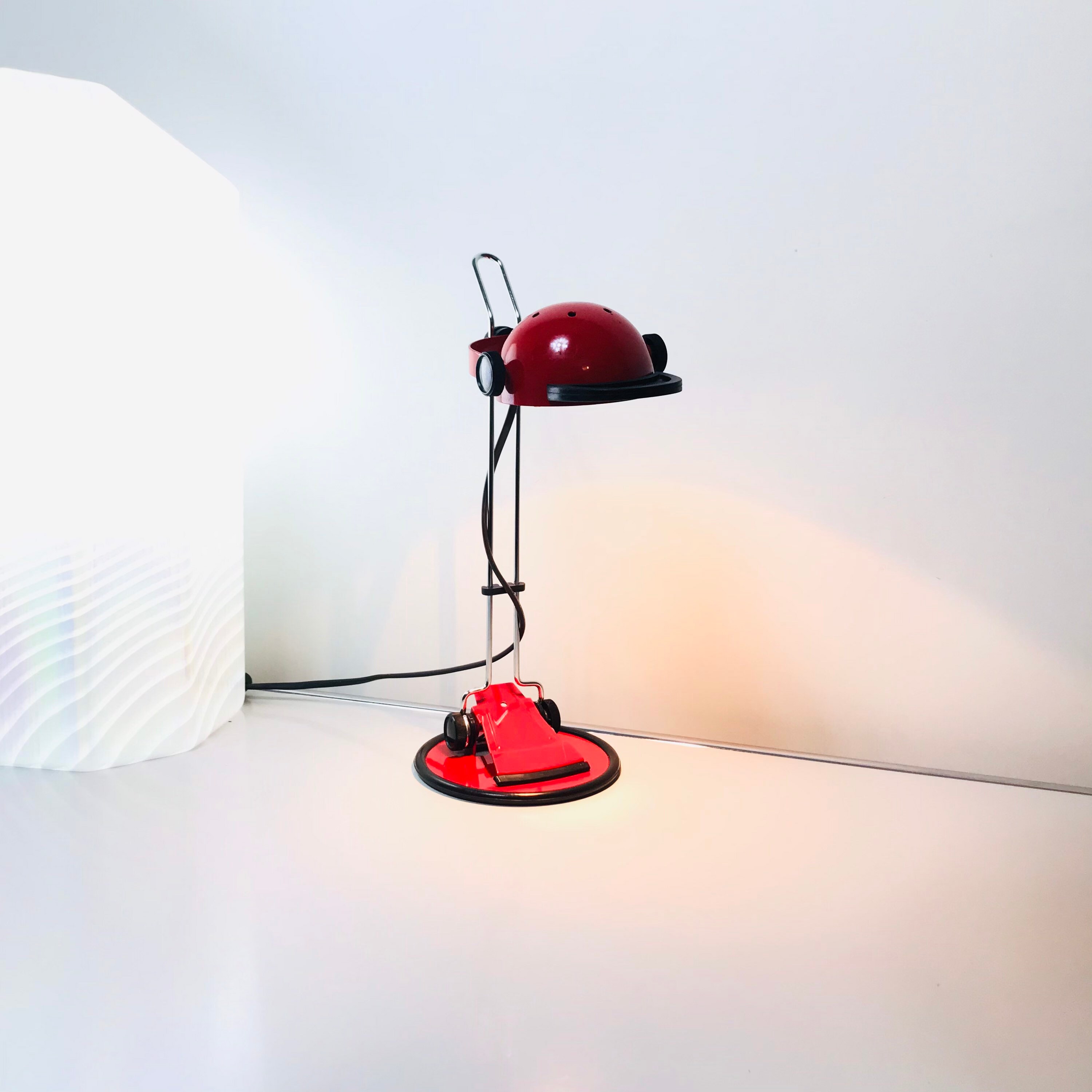 80s Desk Lamp Vintage Red Desk Lamp. Etsy