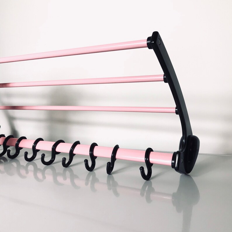 Mid Century Black/pink Coat Rack Hat Rack Wardrobe Home Etsy