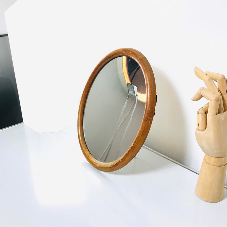 60s Wall-Table Mirror, Danish Style Small Mirror. image 6