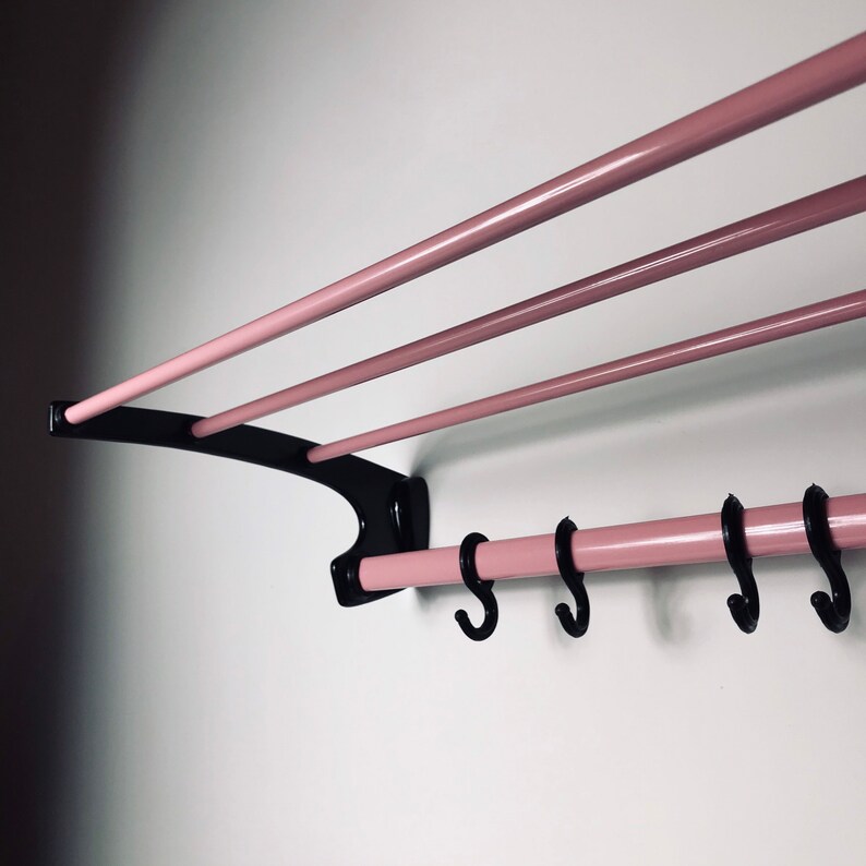 Mid Century Black/pink Coat Rack Hat Rack Wardrobe Home Etsy