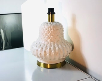 Rare Lamp Base Made in Italy, 80’s Lamp Base. Vintage Porcelain Table Lamp, Hollywood Regency Lamp.