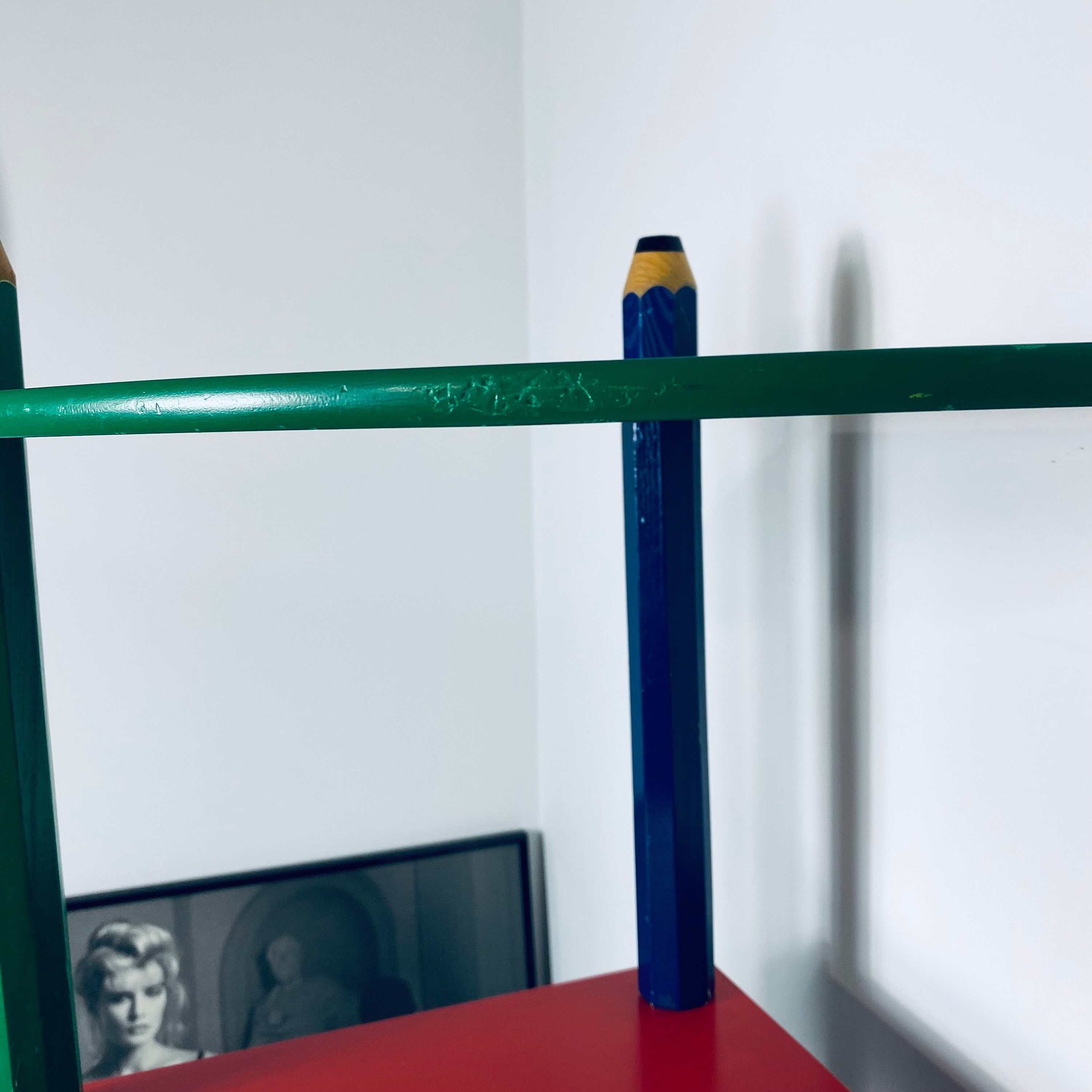 Multicoloured Pencil Shelves by Pierre Sala, 1980s Multicoloured Pencil Shelves by Pierre Sala, 1980s