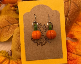 Glass Pumpkin Earrings