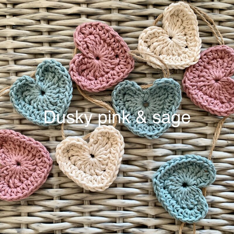Blue Checks Handmade Heart Bunting
