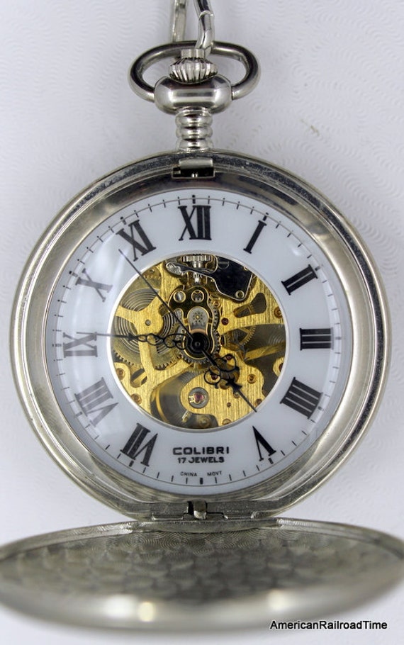 Colibri 17 Jewel Mechanical Pocket Watch in Base Meta… Gem