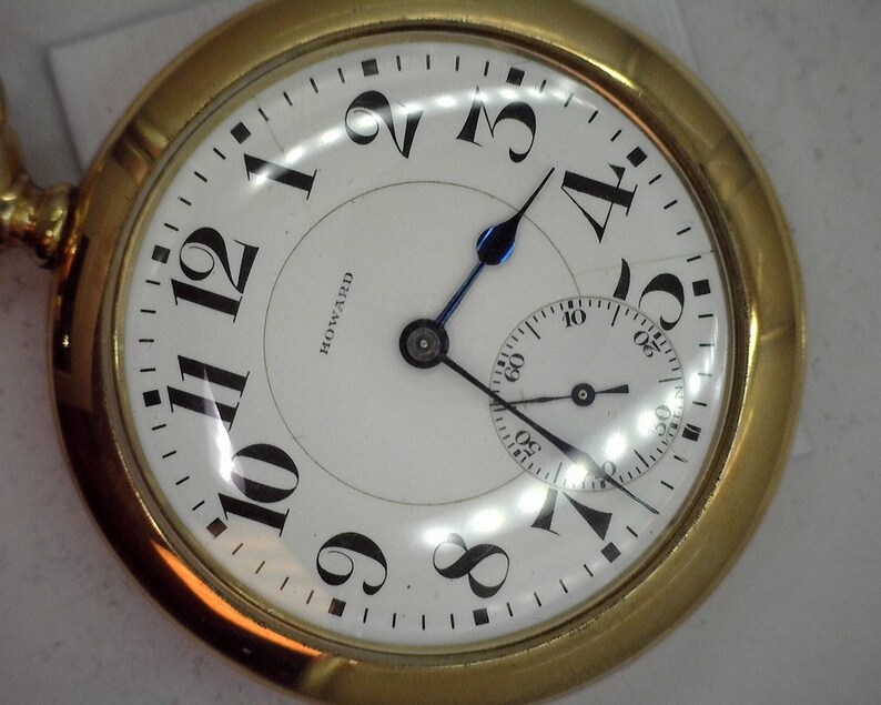 1914 E. Howard 21 Jewel Railroad Pocket Watch in Gold Filled Etsy