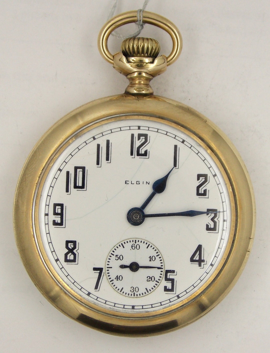 Antique 1922 Elgin Raymond 455/19 Jewel Size 16s RR Grade Pocket Watch  in Keystone Gold Filled Case