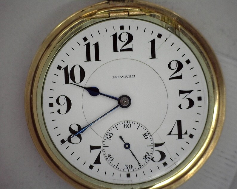 1914 E. Howard 21 Jewel Railroad Pocket Watch in Gold Filled Etsy