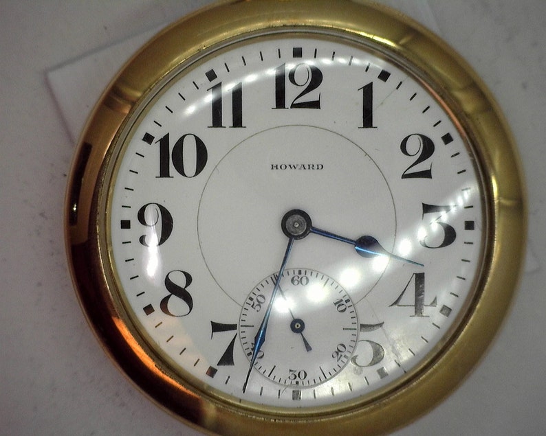 1914 E. Howard 21 Jewel Railroad Pocket Watch in Gold Filled Etsy