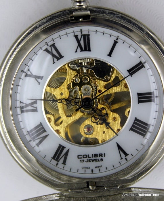 Colibri 17 Jewel Mechanical Pocket Watch in Base Meta… Gem