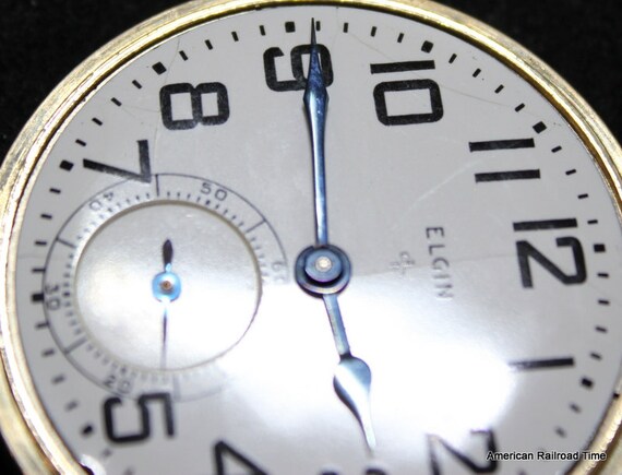 1947 Elgin 15 Jewel Pocket Watch in 10k Gold Roll… - image 9