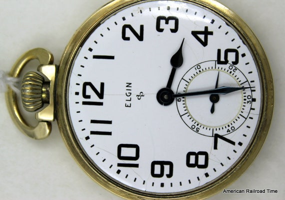 1947 Elgin 15 Jewel Pocket Watch in 10k Gold Roll… - image 10