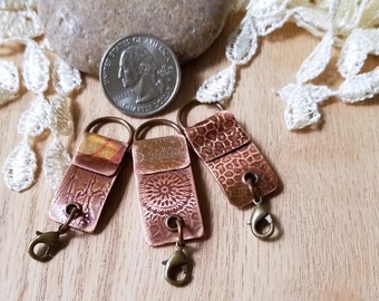 OOAK Small Rectangle Buckle Clasps for Bracelets, Distressed Buckles, Artisan Jewelry and Journaling Supplies, Priced Per Piece