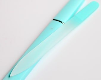 Crystal glass nail file with case