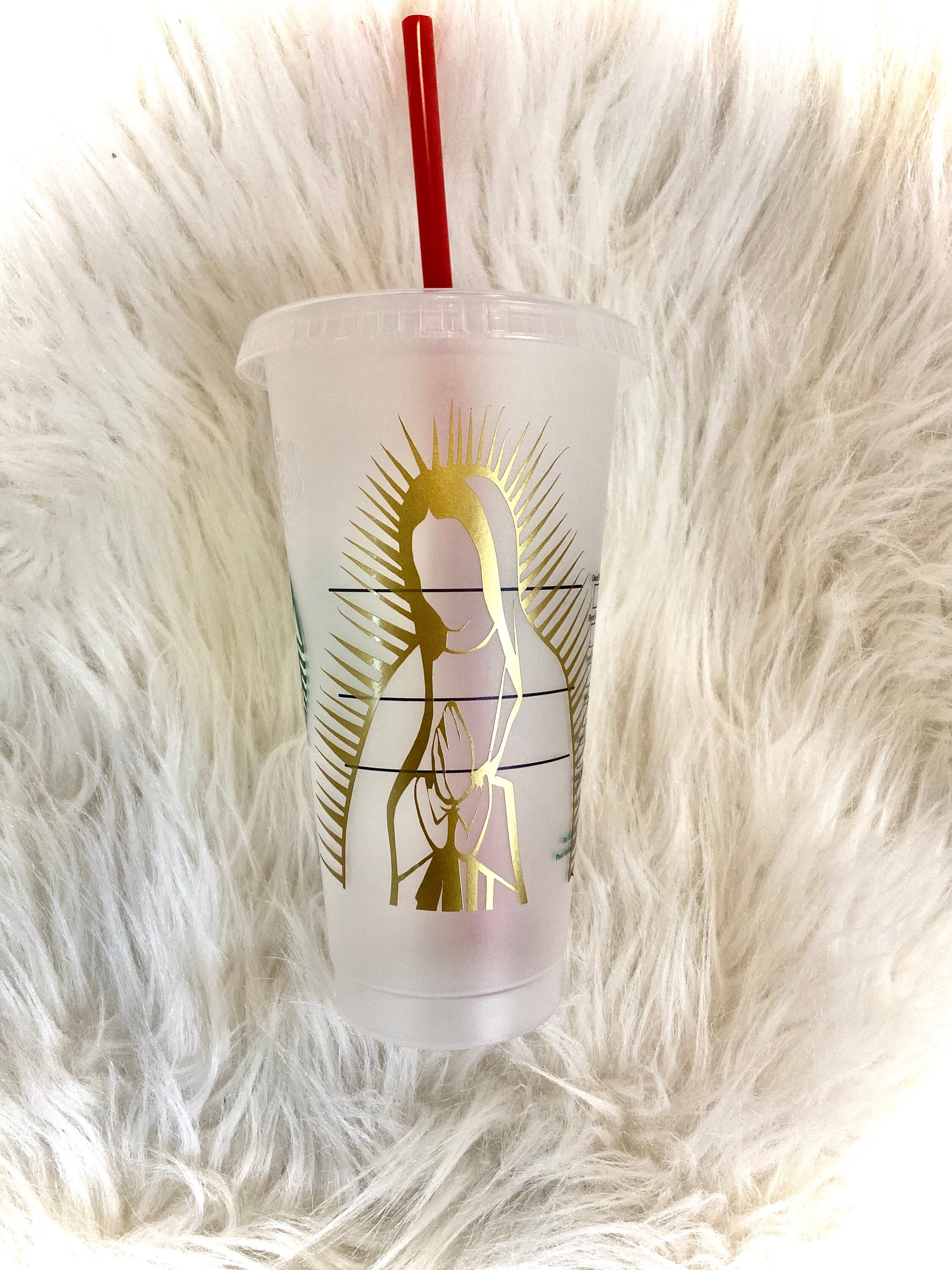Virgin Mary Virgin De Guadalupe Cup Starbucks Reusable Venti Cold Cup Mom’s Gift/Drink Personalize/Perfect Gift