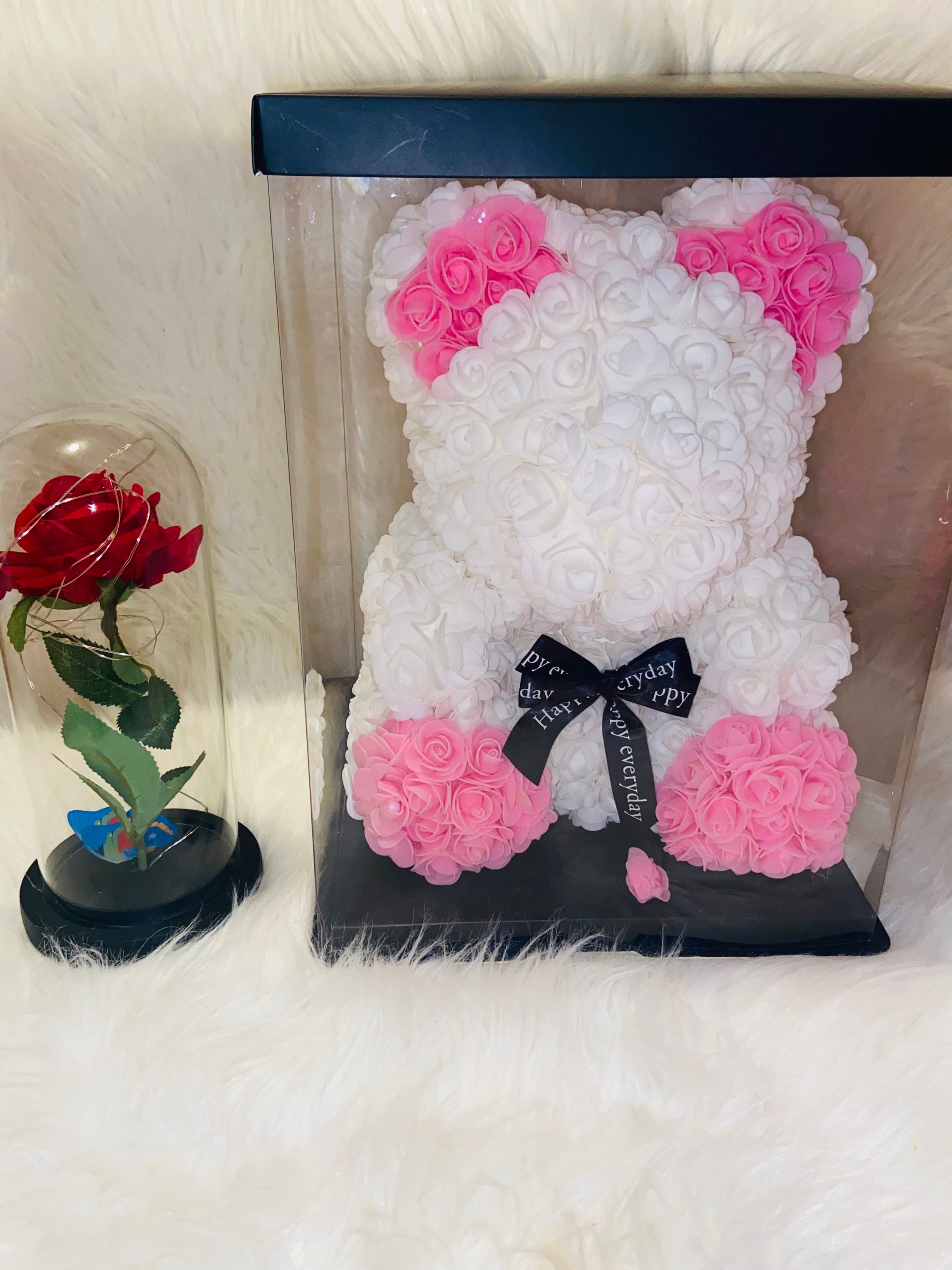 enchanted forever rose teddy bear