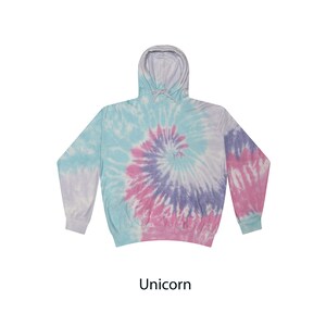 Tie Dye Cloud Hoodie, Pullover, S, M, L, XL, 2X, 3X Cotton, Fleece, Unisex Unicorn