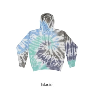 Tie Dye Cloud Hoodie, Pullover, S, M, L, XL, 2X, 3X Cotton, Fleece, Unisex Glacier