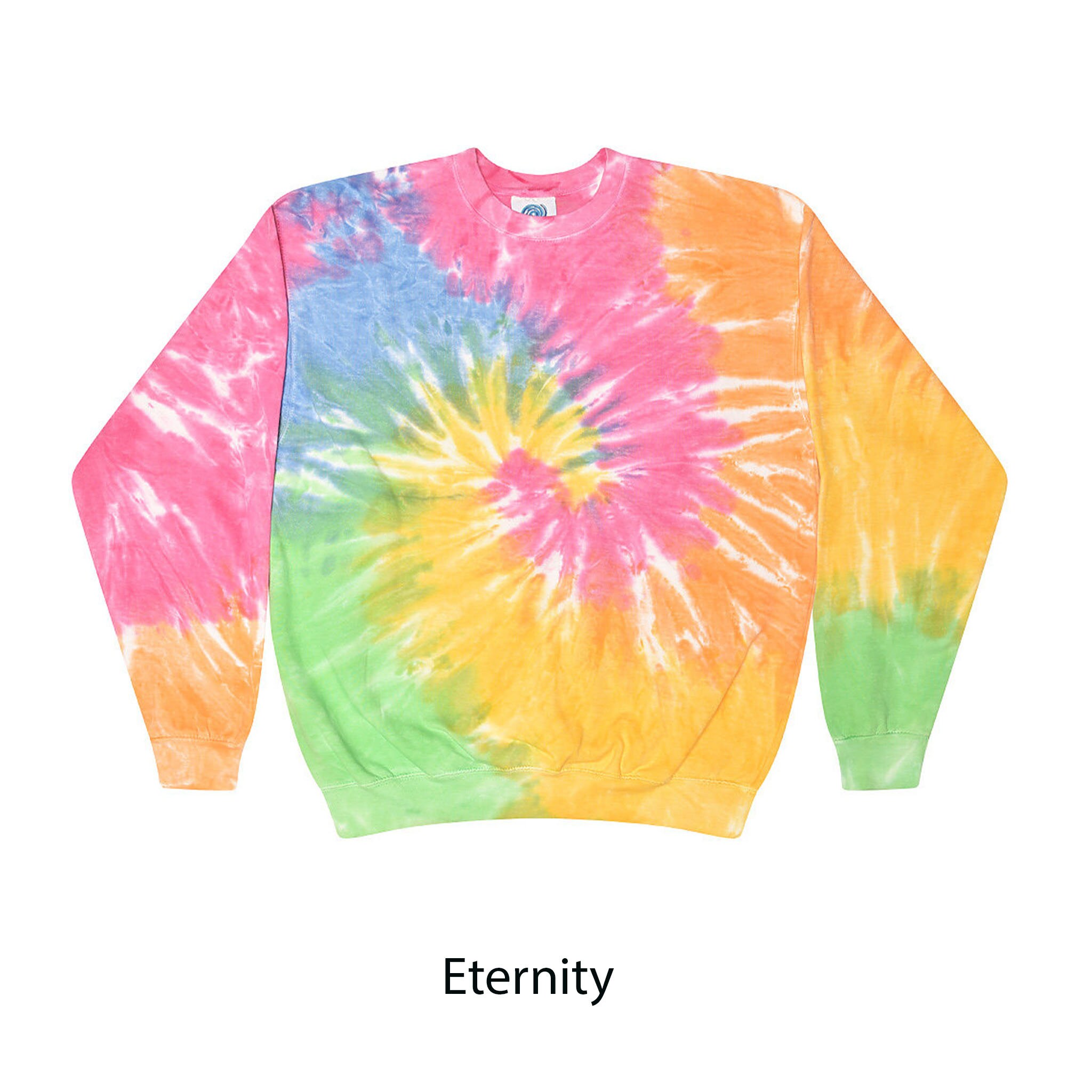 Tie Dye Crewneck, Sweatshirt, S, M, L, XL, 2X, 3X Cotton