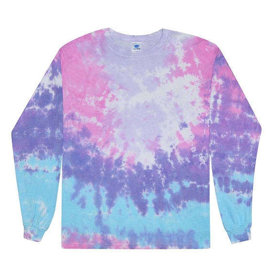 Tie Dye Long Sleeve T-shirt, Unisex Cotton Shirt - Etsy