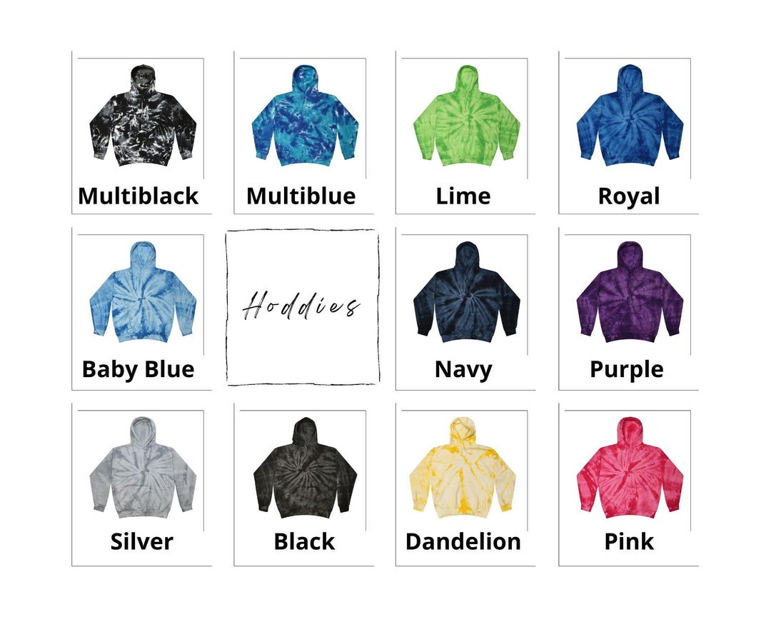 Tie Dye Spider Hoodie, Pullover, Plain Colors, S, M, L, XL, 2X, 3X