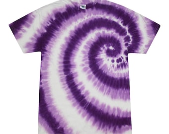 Tie Dye T-Shirt Unisex, Adult & Kids Sizes, Color Purple