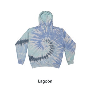 Tie Dye Cloud Hoodie, Pullover, S, M, L, XL, 2X, 3X Cotton, Fleece, Unisex Lagoon