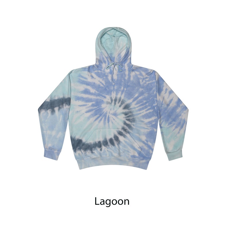 Tie Dye Cloud Hoodie, Pullover, S, M, L, XL, 2X, 3X Cotton, Fleece, Unisex Lagoon