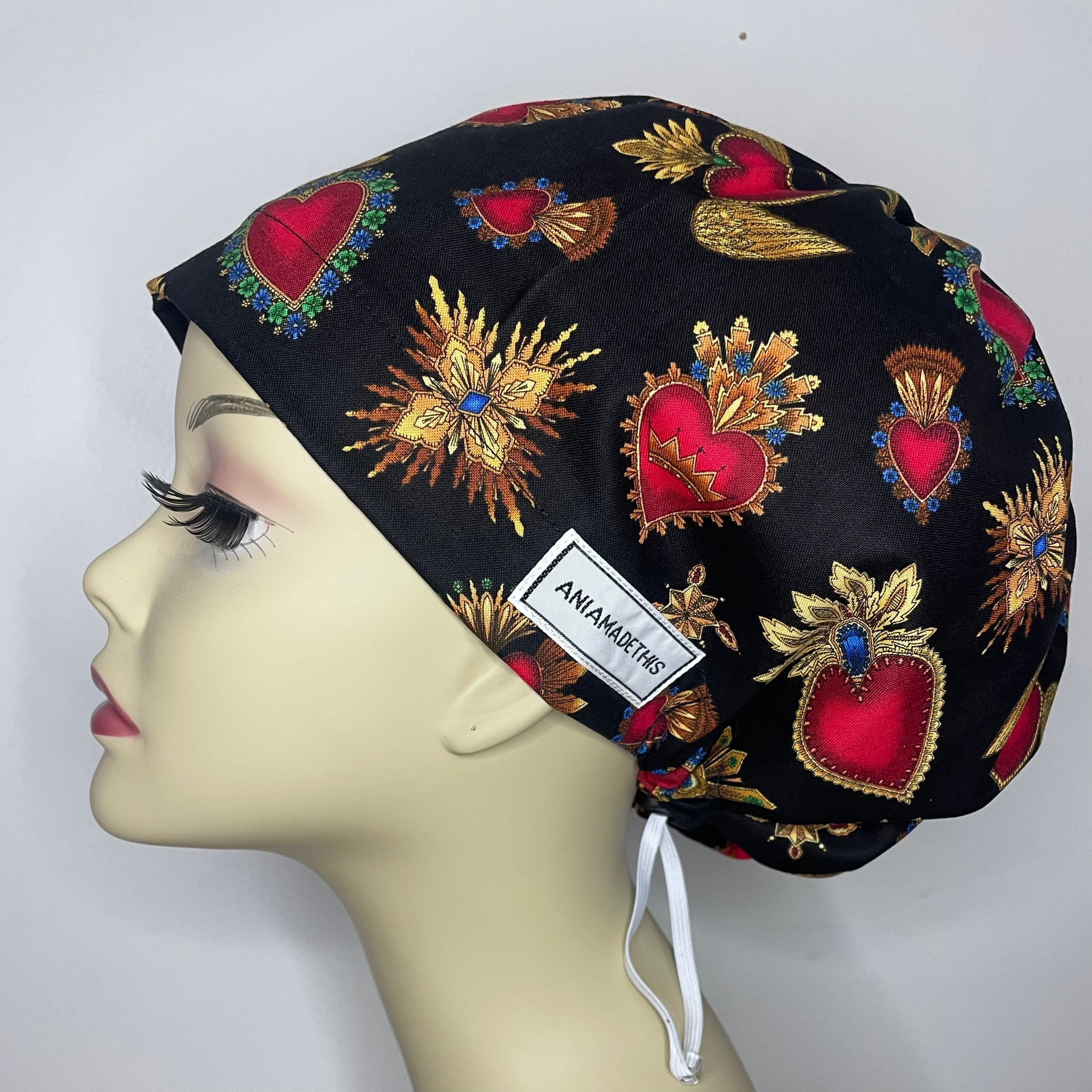 SACRED HEART Womens Scrub Hat Surgical 