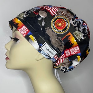 Military scrub hat, surgical cap , US Marines