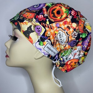 TRICK or TREAT women’s scrub hat, surgical cap