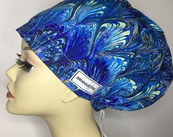 feathers scrub hat Peacock Euro Pixie