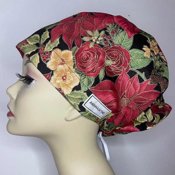 CHRISTMAS BOUQUET ! women’s scrub hat, surgical cap