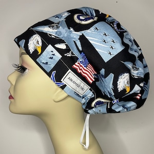 Military women&#39;s scrub hat, surgical cap, Air Force