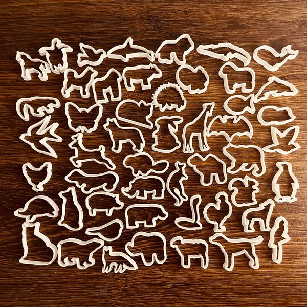 Animal cookie cutter 50 pcs set 2"