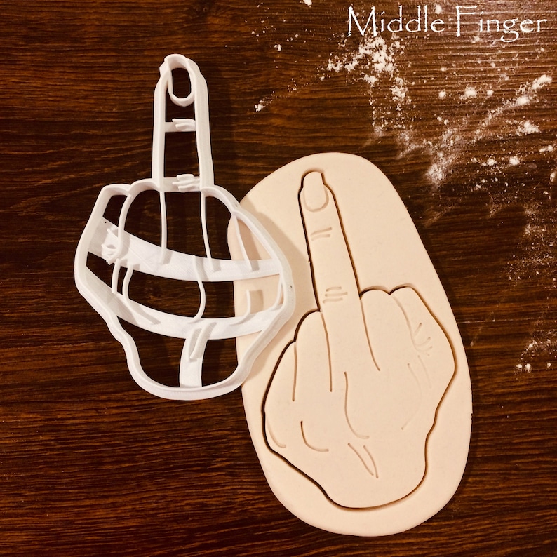 Middle Finger cookie cutter.