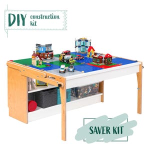 DIY Play Table Saver Kit for LEGO® Builds, Converts Into Toy Shelf (Ages 4–8)
