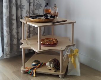 SUNBLOX Art deco table, flower stand, minimalist and hand crafted
