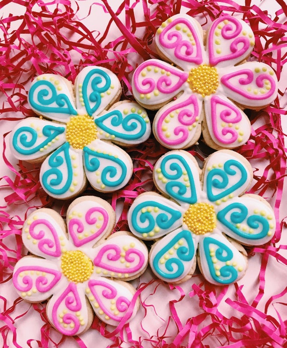 Royal Icing Flower Cookies Decorated Sugar Cookies