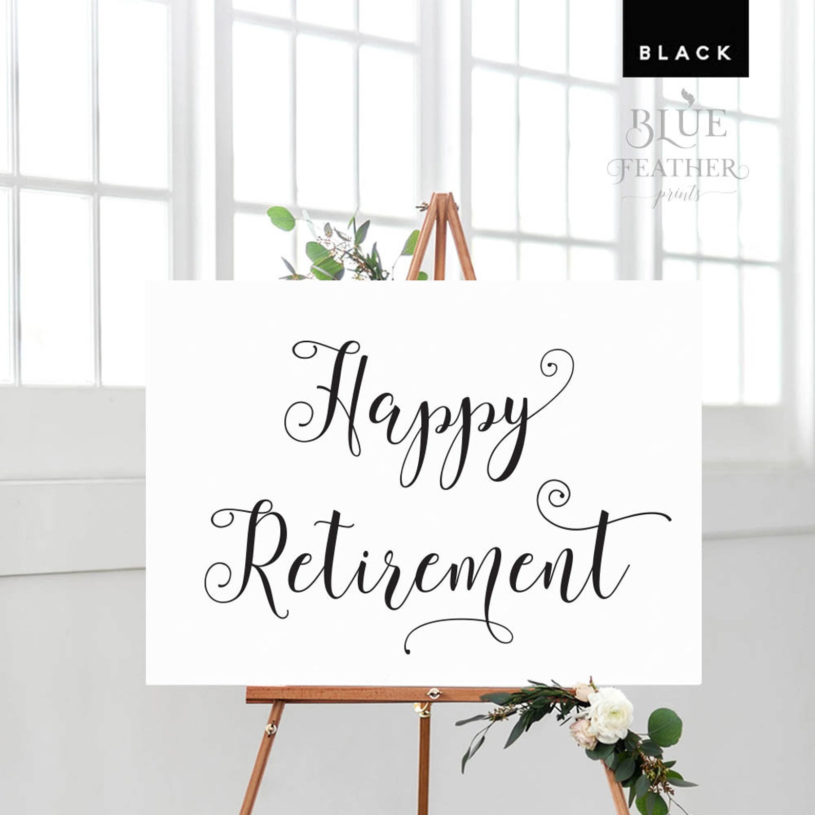 Retirement Party Poster Happy Retirement Large Poster 24x36 DIY