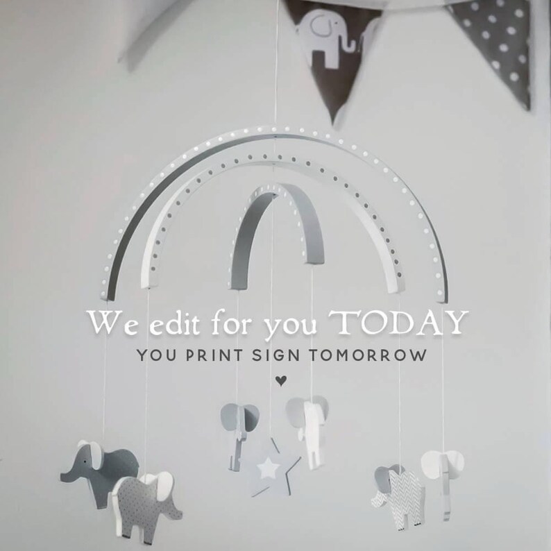 Custom Happy Birthday Sign, Pink Elephant, Personalized, Pink and Gray