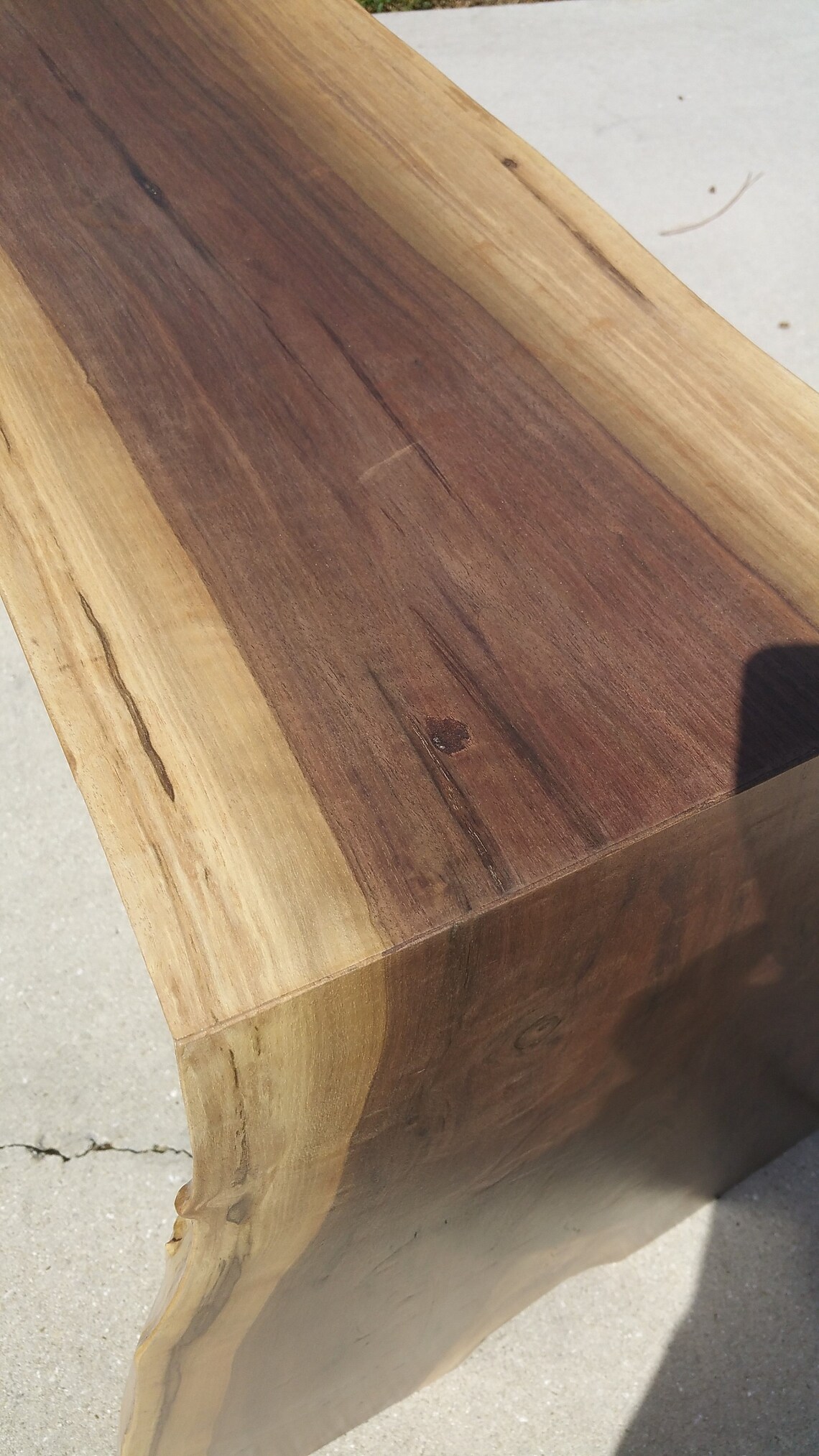 Walnut Waterfall Edge Table Etsy
