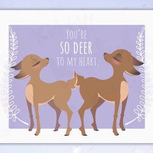 Valentine's Day Card, So Deer to My Heart, LGBTQ, For Her, For Them, For Girlfriend, For Wife, For Partner, Cute Card for Lesbian couples