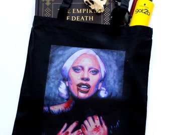 Organic Cotton Eco Tote Bag: Mayhem Ball Opera Haus Graphic Design