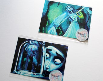Corpse Bride...Emily and Victor...Gothic Art Prints
